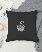 Swan Serenity 9: Exquisite White Embroidery Design - FineryEmbroidery